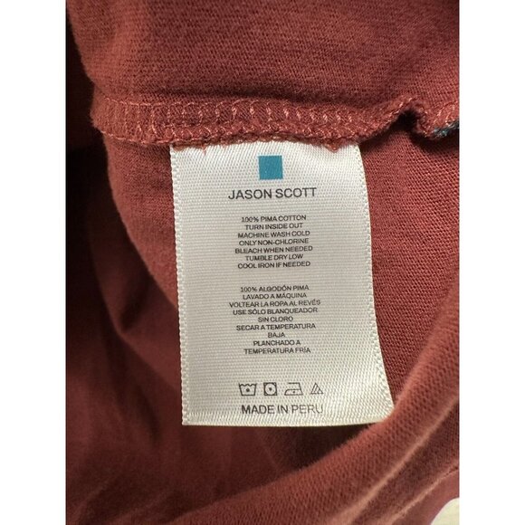 Jason scott NWOT Martin Long Sleeve crew-neck Port color t-shirt Size S - Picture 6 of 8